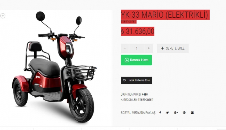 Yuki üç tekerlekli, elektrikli Mario nun zamlı fiyatı açıklandı! Yuki Mario ne kadar? İşte 3 Ağustos 2022 fiyat listesi