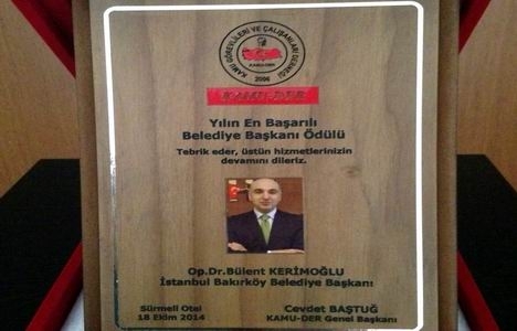 Bülent Kerimoğlu'na En İyi Belediye Başkanı ödülü!