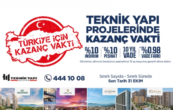 Teknik Yapı dan kazanç vakti! Yüzde 10 peşinat!
