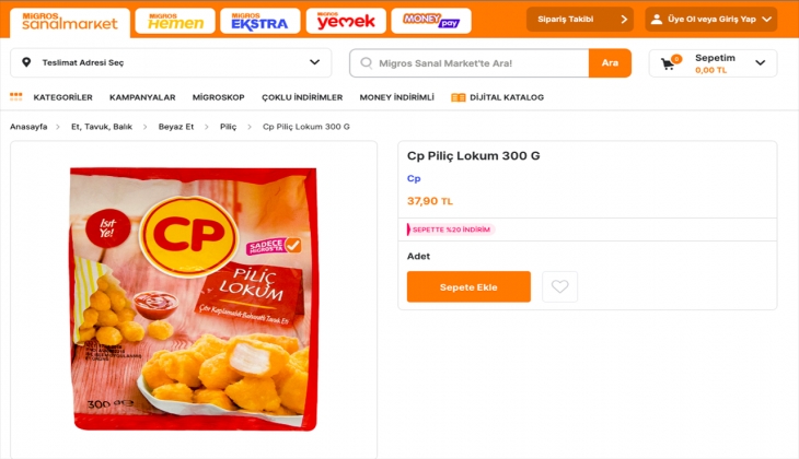 Migros Sanal Markette 19-20 Eylül de Beyaz Et ürünlerinde yüzde 20 indirim fırsatı. İşte 19 Eylül 2022 fiyat listesi