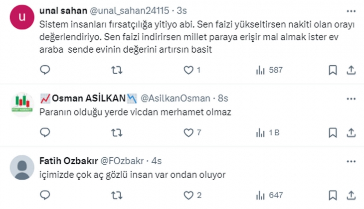 Faiz düşünce ev fiyatlarını artıran mı fırsatçı, faiz düşünce evi düşük rakamla almak isteyen mi?
