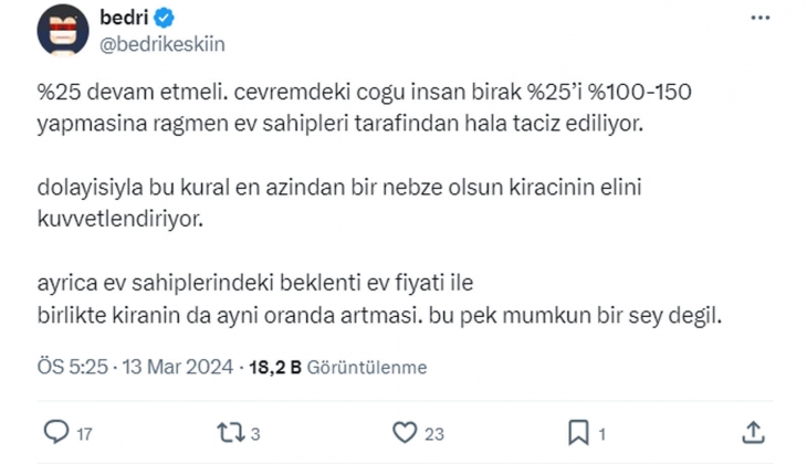 Kiralara yüzde 25 zam sınırı uzarsa, 1-2 odalı evlerin kirası 50 bin TL olur! Ev sahipleri ve kiracılar aman dikkat!
