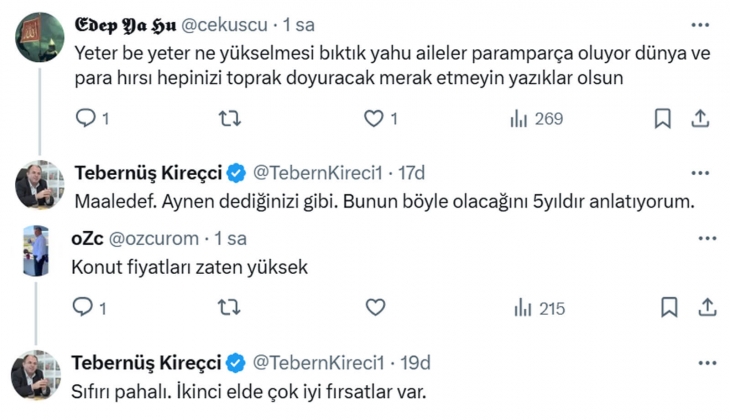 Tebernüş Kireçci konutta yeni teorileri yazdı: Kiralardaki yükselişin hız kesmesi, ev fiyatlarının artması gerekiyor!