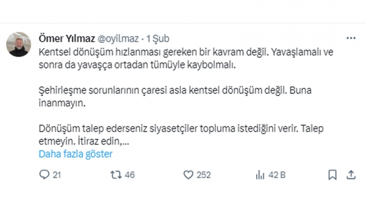 Kentsel dönüşüm işe yaramıyor mu? Mimar Önder Yılmaz dan ezber bozan dönüşüm açıklaması!