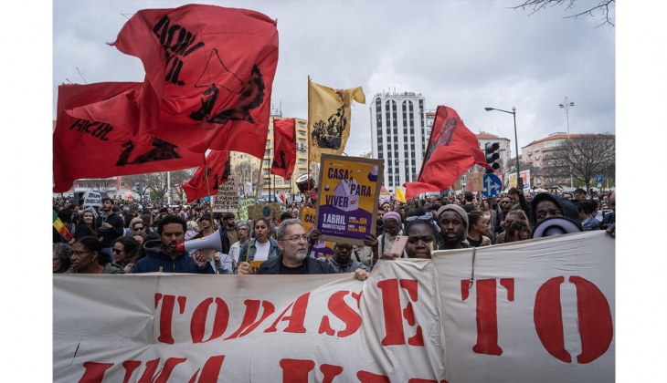 Portekiz de binlerce kişi konut sorununa çözüm için sokağa indi!