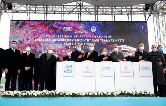 Anafartalar-Şehir Hastanesi-YHT Garı Tramvay Hattı'nın temeli atıldı!