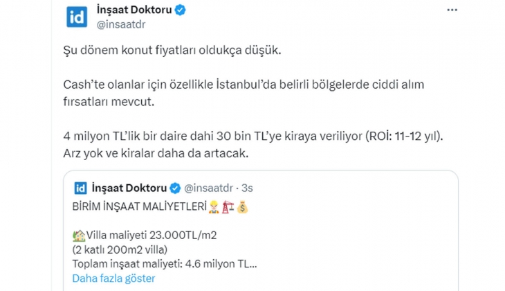 Konut fiyatları şu an oldukça düşük: Arz yok, kiralar fırlayacak!