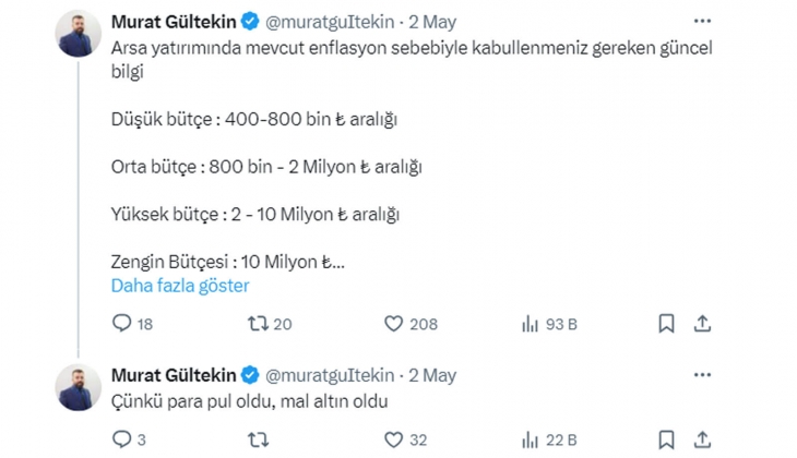 400 bin TL ile arsa yatırımı yapabilirsiniz! Gayrimenkul uzmanı para pul oldu dedi!