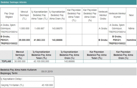 Peker GYO nun bedelsiz sermaye artırım başvurusu onayandı!