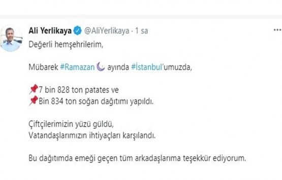İstanbul Valisi Yerlikaya açıkladı! 344.785 aileye yardım yapıldı!