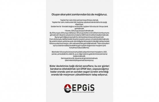 Enerji Petrol Gaz İkmal İstasyonları: Biz de mağduruz!