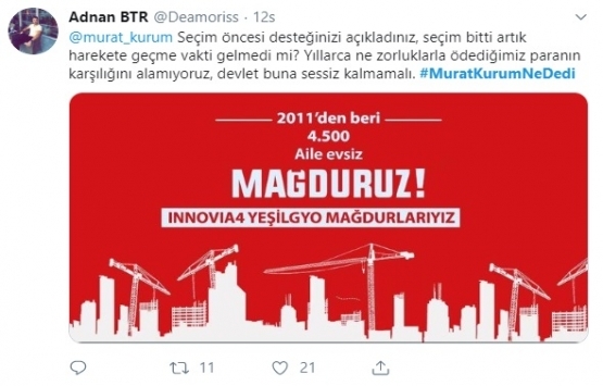 Konut mağdurlarından Murat Kurum a çağrı! 