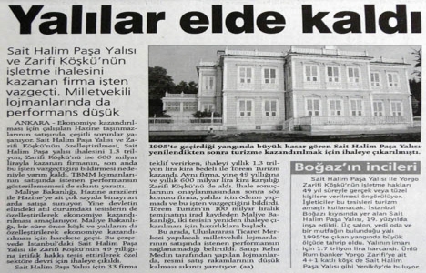 2004 yılında yalılar elde kalmış!