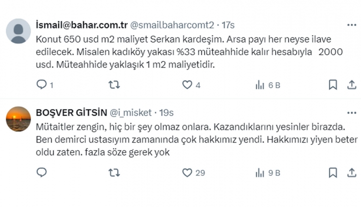 İnşaat maliyetleri sektörü çileden çıkardı: Satış yapamıyoruz, bu böyle gitmez!