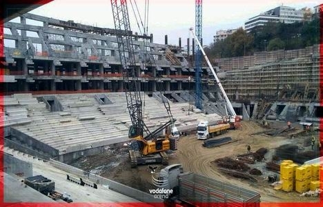 Vodafone Arena son durum: Çatı montajına başlandı!