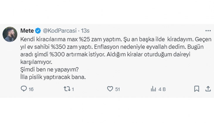 Mağdur ev sahibinden yüzde 25 zam isyanı: Aldığım kiralar oturduğum daireyi karşılamıyor!