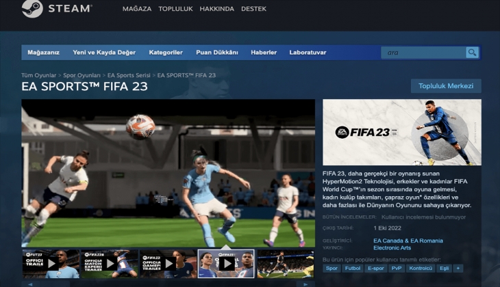 FİFA 23 için heyecanlı bekleyiş sürüyor. Steampowered’dan Ultimate sürüm alın 3 gün erken oynayın. İşte fiyatlar!