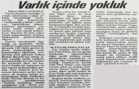 1985 yılında İstanbul da 126 otel amacı dışında kullanılıyormuş!