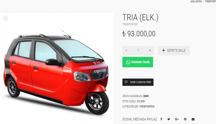 Yuki elektrikli, üç tekerlekli Tria fiyatları yayımlandı! Elektrikli Tria ne kadar? İşte 13 Eylül 2022 fiyat listesi...