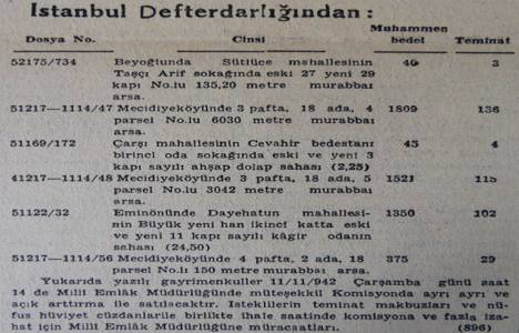 1942 yılında Sütlüce'de 135 metrekare arsa 40 liraya satılacakmış!