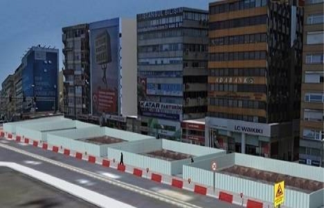 Mecidiyeköy-Mahmutbey metrosunun Mecidiyeköy istasyonunda çalışmalar başladı!