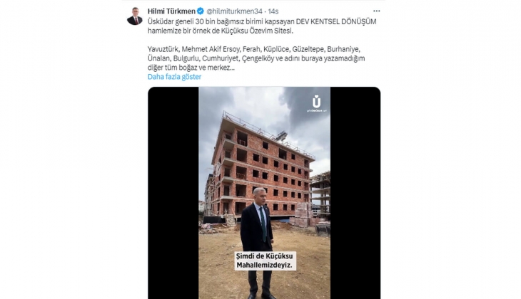 Üsküdar da kentsel dönüşüm müjdesi: Vatandaşlar ek bir bedel ödemeden ya da makul bir katkıyla yeni evlerini alabilir!