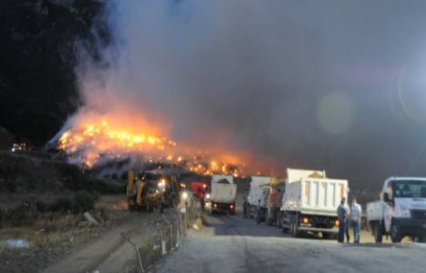 Manisa katı atık depolama alanında yangın çıktı!