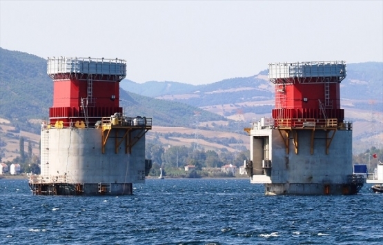 1915 Çanakkale Köprüsü ayaklarının bağ kirişleri monte ediliyor!