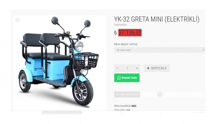 Yuki elektrikli, 3 tekerlekli Greta Mini nin fiyatı belli oldu! İşte 17 Ağustos 2022 fiyat listesi...