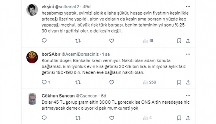 Altın, dolar, borsa kazandırırken konut yerinde mi sayacak?