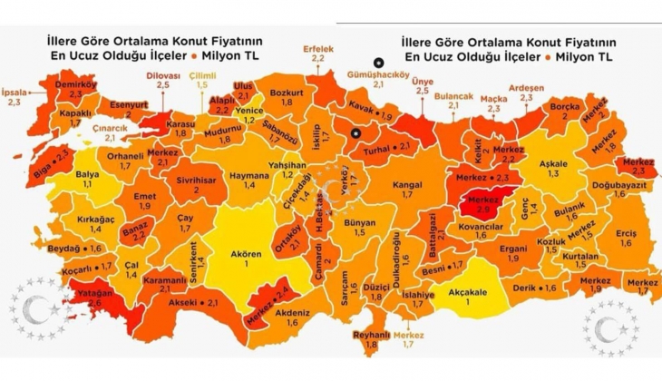 Şehirlere göre ortalama konut fiyatları nasıl? Vatandaşlar yorumladı! 