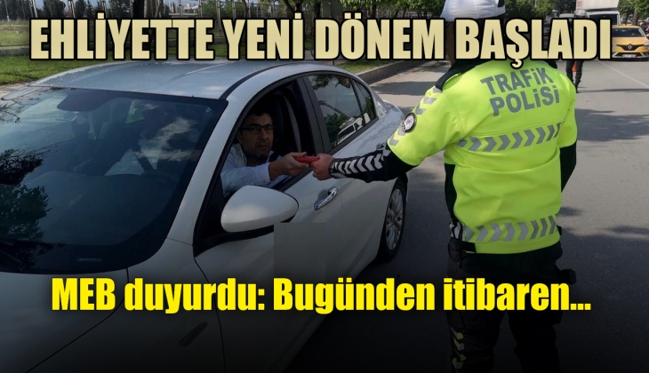 Ehliyette yeni dönem başladı: Bugünden itibaren e-devlet üzerinden yapılacak