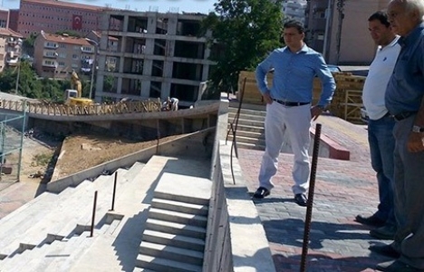 Zonguldak Kozlu'da yol çalışmaları incelendi!