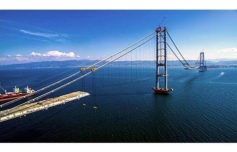 İzmit Körfezi Asma Köprüsü'nde çalışmalar hız kazandı!