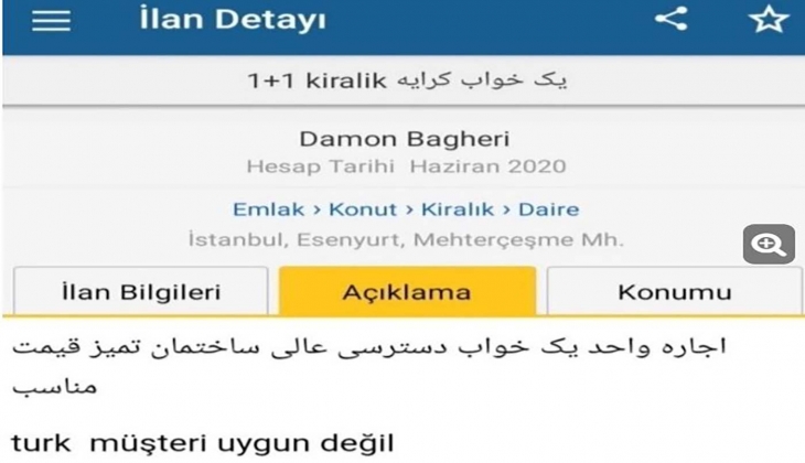 İstanbul da sahibinden tartışılacak kiralık daire ilanı! Türk müşteriye uygun değil