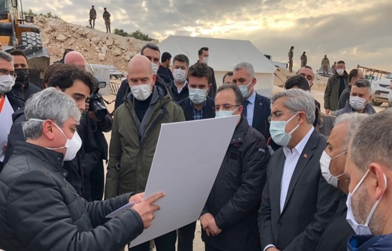 Süleyman Soylu, İdlib'de inşa edilen briket evleri inceledi!