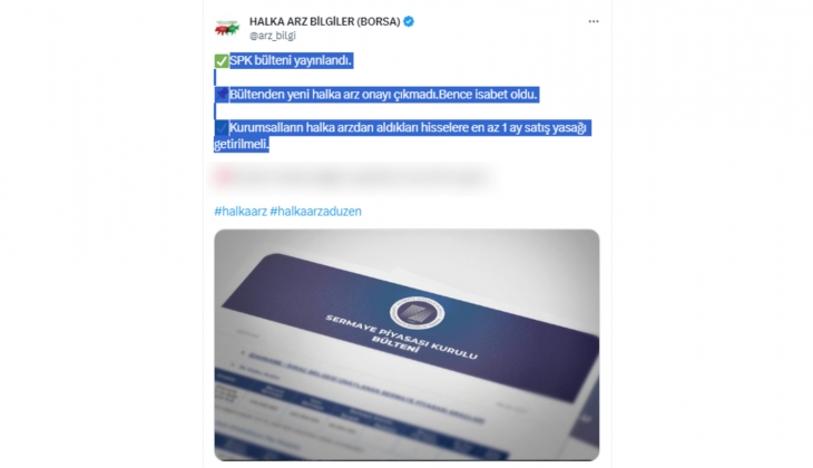 Halka arzlarda frene basıldı! SPK dan bu hafta yeni onay çıkmadı!