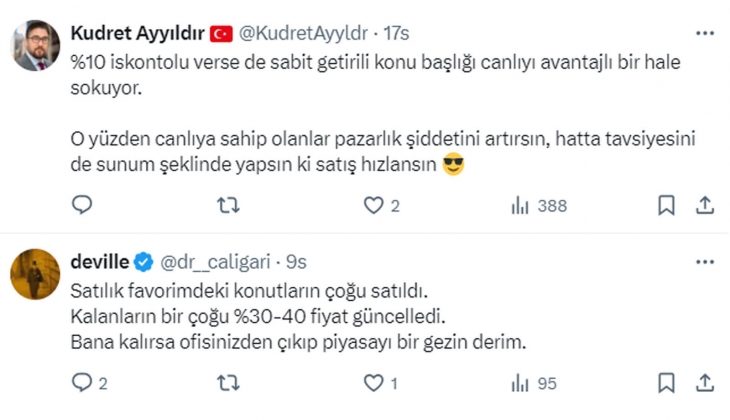 Eski banka hazinecisi Evren Kirikoğlu: Şu an çantada canlıyla gidilse, ilan fiyatından yüzde 10 altında ev alınabilir!