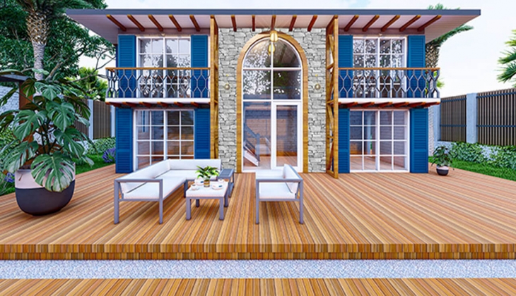 Prefabrik evlerde son trend Alaçatı modeli! Fiyatını gören şaşıracak! 