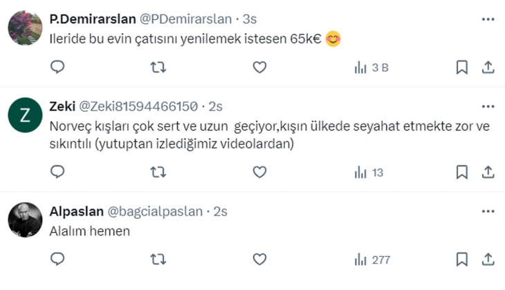 İstanbul da stüdyo daire parasına, Norveç te dubleks ev!