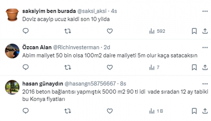 Hem beton hem de konut fiyatları 10 yılda 20 kat arttı!