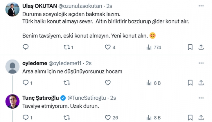 Ekonomist Tunç Şatıroğlu: Oturmak için ev alacaksanız, aradığınızı bulduğunuz an alın! Ama yatırım yapacaklar... 