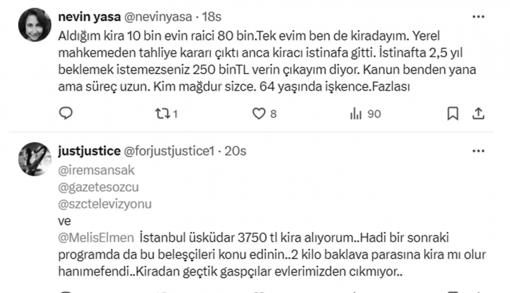 Mağdur ev sahibinden gazetecilere yanlış haber isyanı! 10 bin TL den düşük kira...