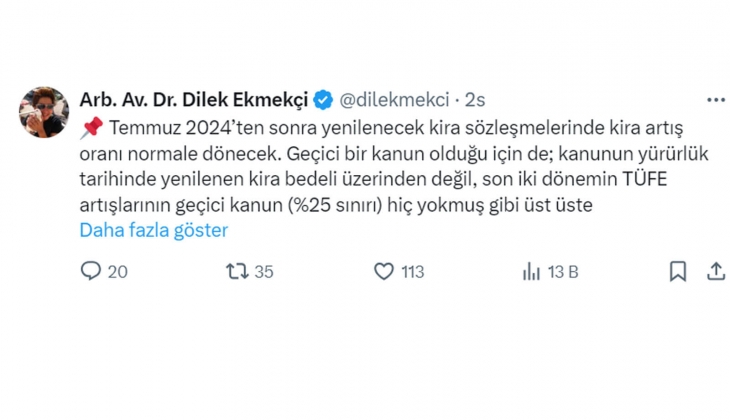 Yeni kira bedelleri nasıl belirlenecek? Avukattan TÜFE artışları yüzde 25 hiç yokmuş gibi üst üste yansıtılmalı çıkışı