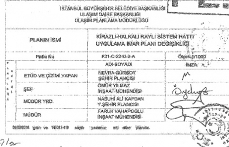 Kirazlı-Halkalı metro hattı imar planı değişikliği askıda!