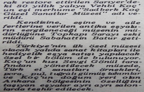1980 yılında Azeryan Yalısı Türkiye nin ilk özel müzesi olacakmış!