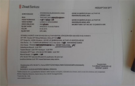 Fikirtepe de yapılan kamulaştırmanın belgesi!