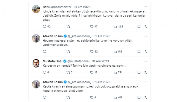 Ünlü doktordan 2024 dileği: Umarım bu yıl benim gibi on binlerce mağdur insan evlerine kavuşur!