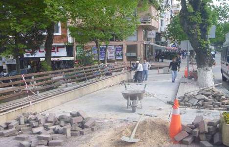 Bilecik'te kaldırım çalışmaları sürüyor!