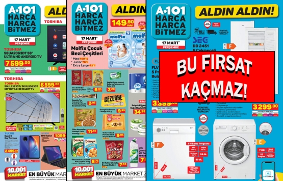 A101 17 Mart 2022 kataloğu! Bu fiyatlar kaçmaz!